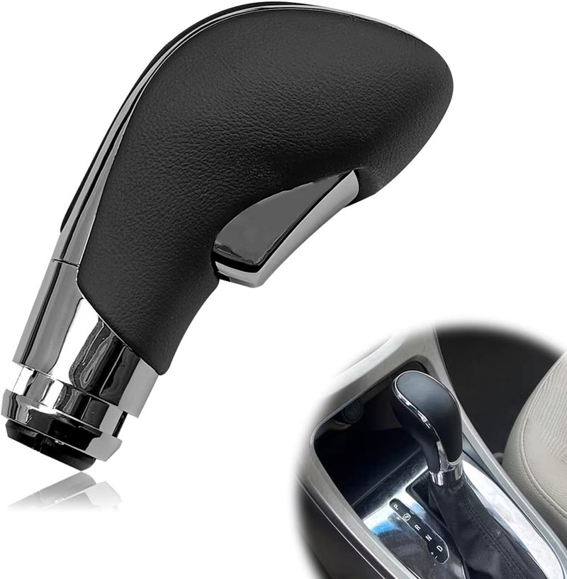 Pleoos Automatic Gear Stick Shift Knob Compatible with 2012-2017 Buick Verano Car Gear Shift Knob Leather Car Stick Lever Gear Shifter Knob Cover Head Handle Lever(Black) - Image 1